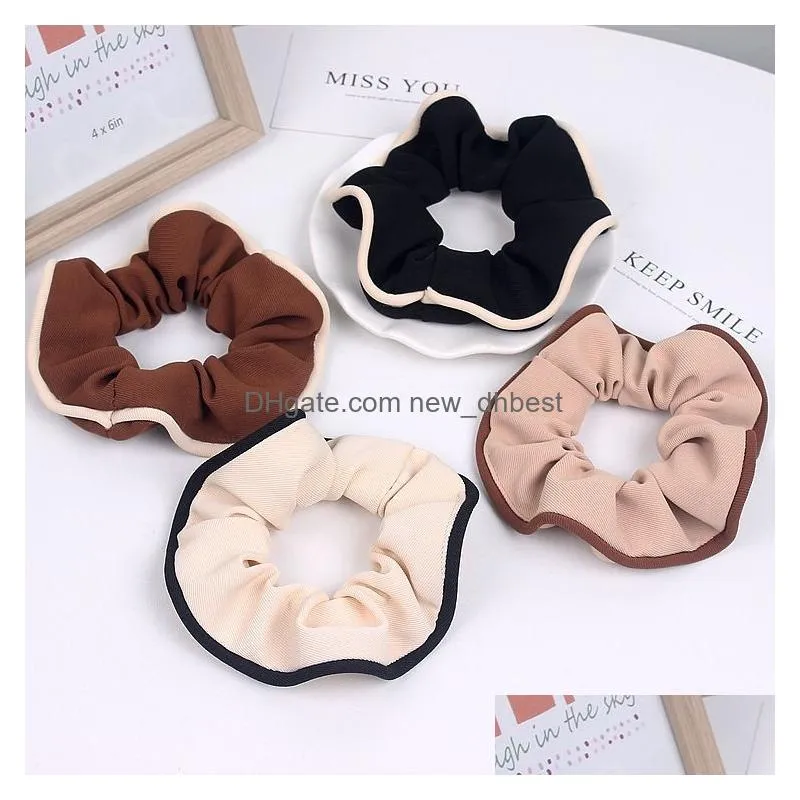 large intestine rings elastic hair bands for women girls scrunchies hairband floral cloth rubber band hair accessories