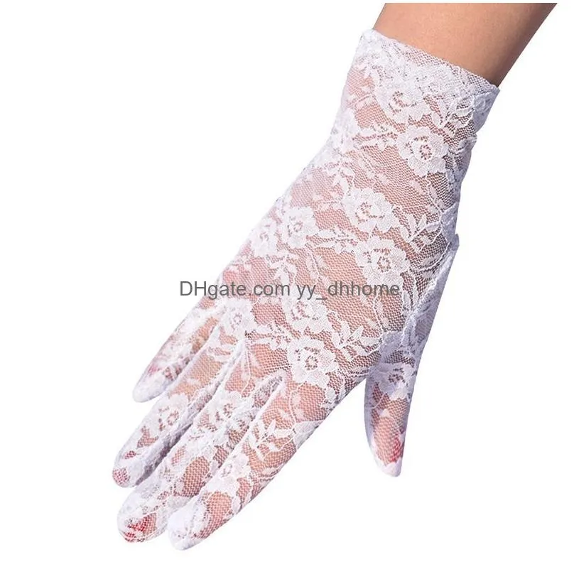 sexy dressy lace gloves womens sunscreen short fingerless driving gloves spring summer mittens accessories