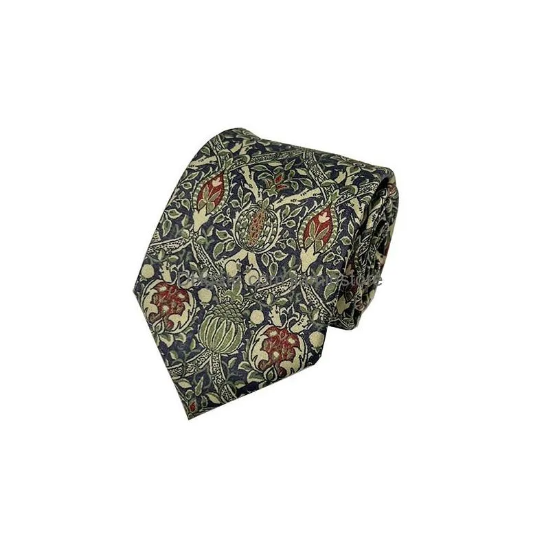 printed floral neck tie 8cm wide funny tie for men women wedding party shirt accessories 146cm
