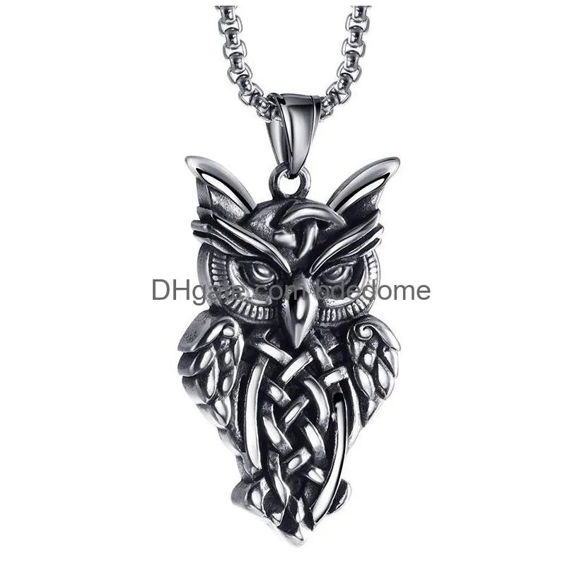 retro animal leopard head pendant necklace stainless steel celtic necklace chain for men women fashion fine jewelry