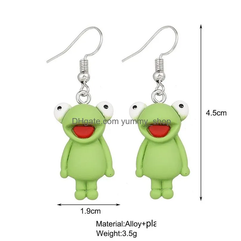 summer cute sweet duck white cloud acrylic charm earrings frog delicate clouds for women girls ear jewelry wholesale gifts