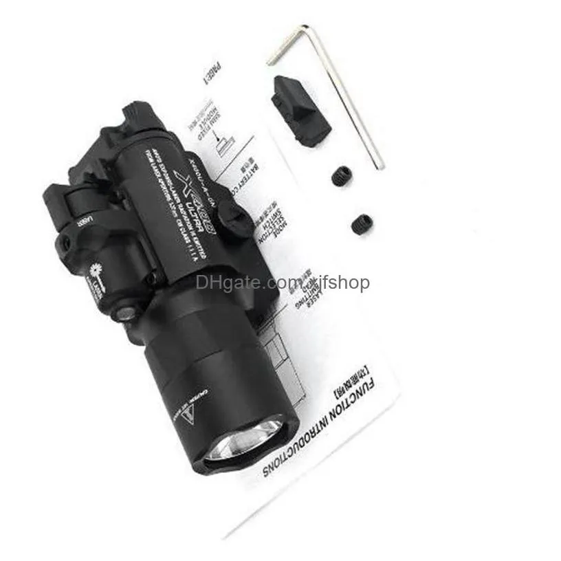 Gun Lights Airsoft Tactical X400 Tra Pistol Green Laser Flashlight Led 560 Lumens Hunting X400U