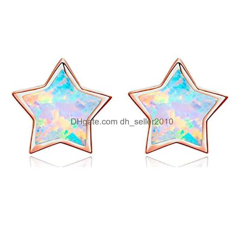 cute unicorn stud earrings for little girl kids crystal cat butterfly rainbow heart star earring christmas gift jewelry