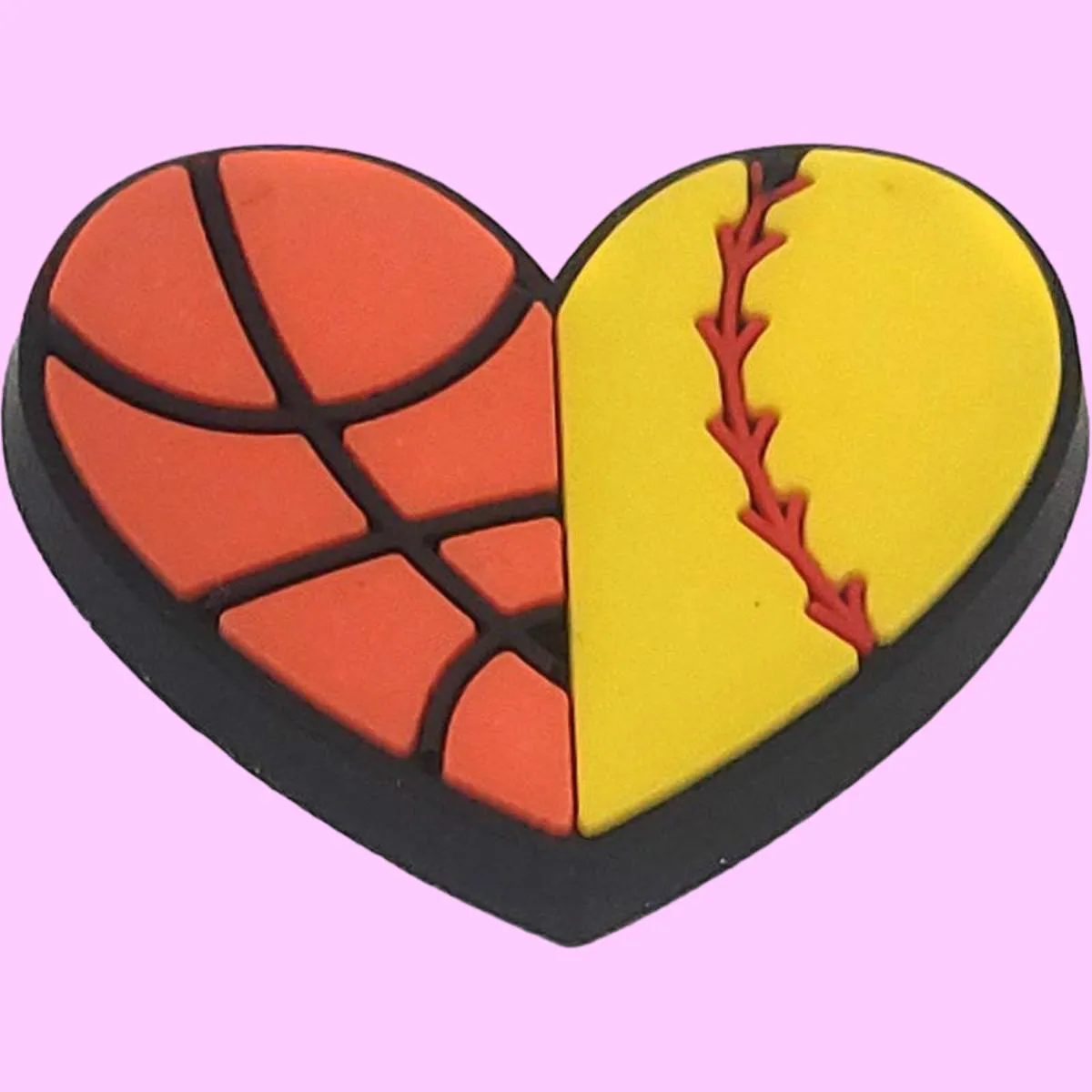 cute cartoon love basketball-t1070 shoe accessories shoe charms for 