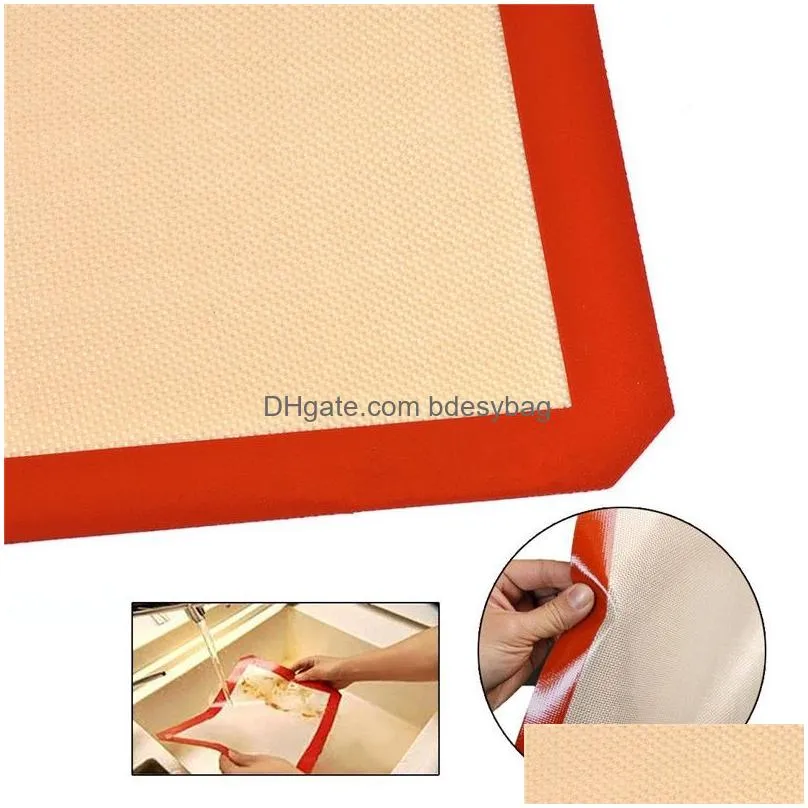 silicone mat nonstick cookie sheet baking mat food grade liner for making bread and pastry