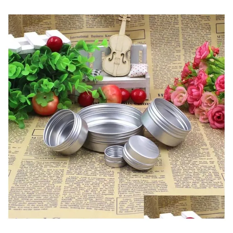 empty aluminum cream perfume jar tin 5 10 15 30 50 100g cosmetic lip balm containers nail derocation crafts pot bottle