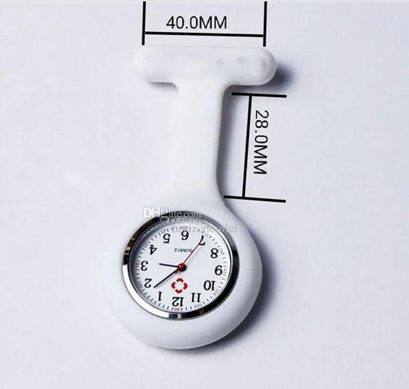Christmas Gift Nurse watch Medical Silicone Clip Pocket Fashion Brooch Fob Tunic Cover Doctor Silicon Quartz Nursing Lapel Watch with Second Hand Watches NEW