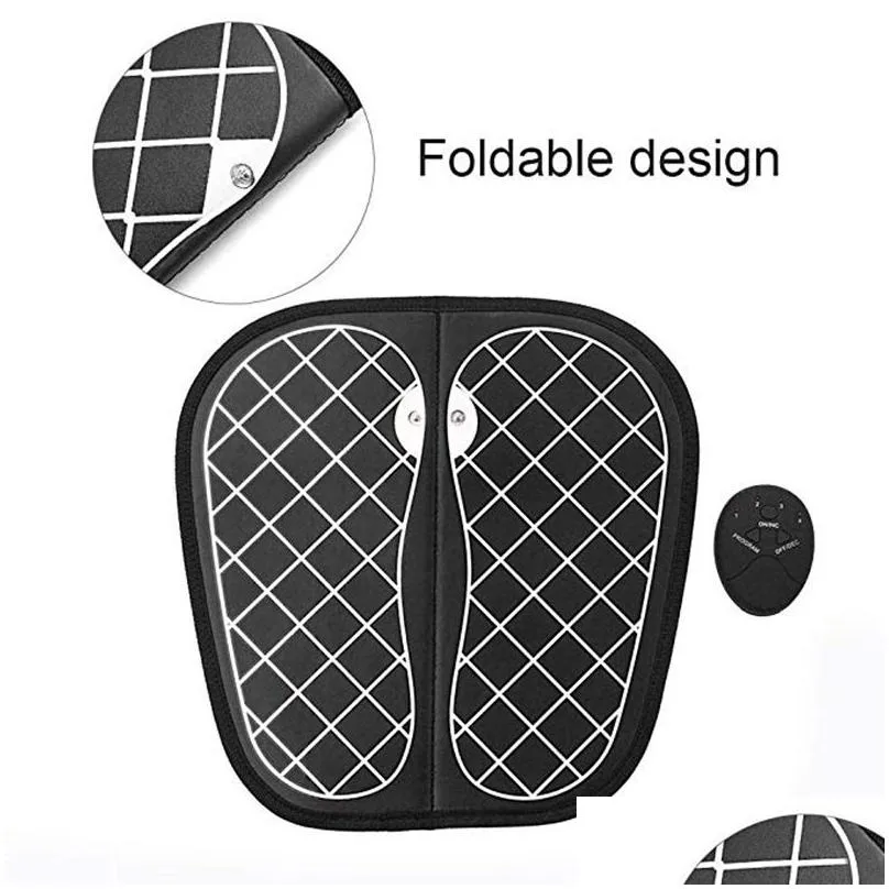 electric ems foot massage pad acupuncture stimulator pulse muscle massager feet massage cushion usb foot care tool machine