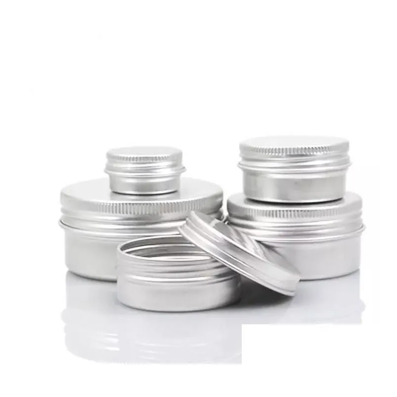 empty aluminum cream perfume jar tin 5 10 15 30 50 100g cosmetic lip balm containers nail derocation crafts pot bottle