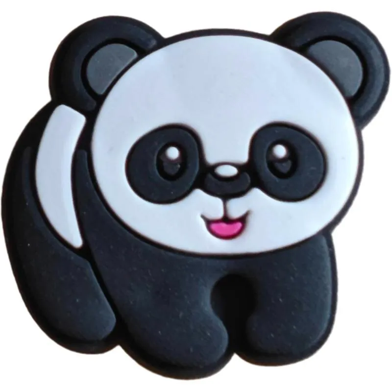 charmes panda pattern factory direct charms  pvc shoe decoration charms for kids clog