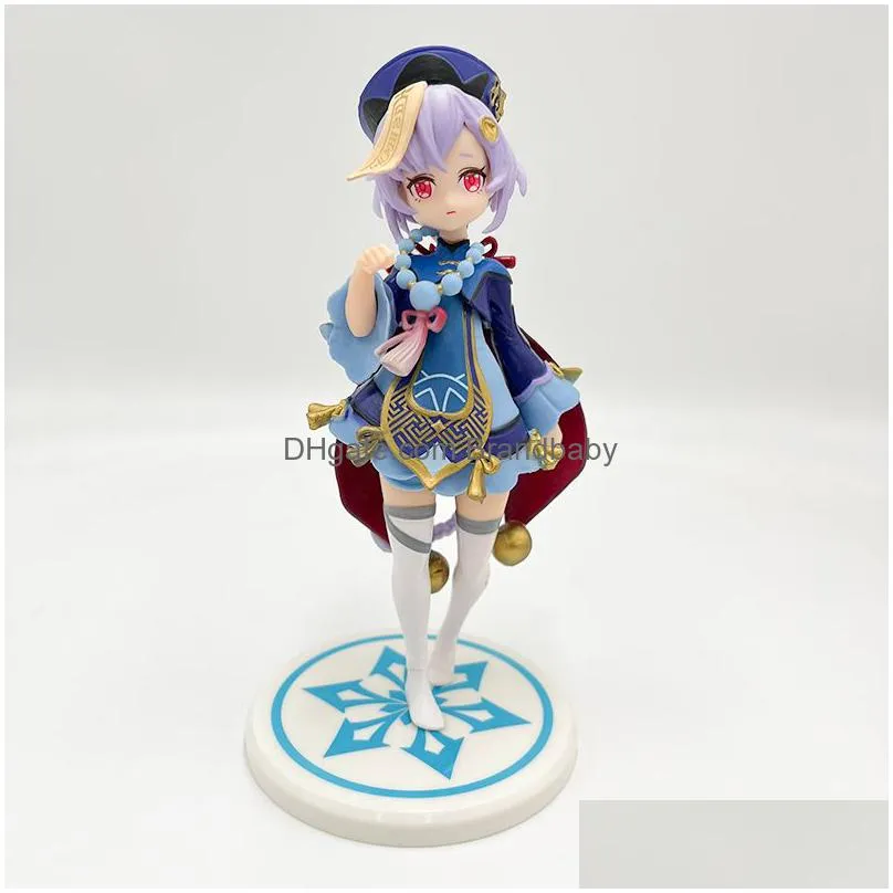 decompression toy 12cm genshin impact qiqi anime figure genshin impact klee action figure klee/paimon figurine collectible model doll toys