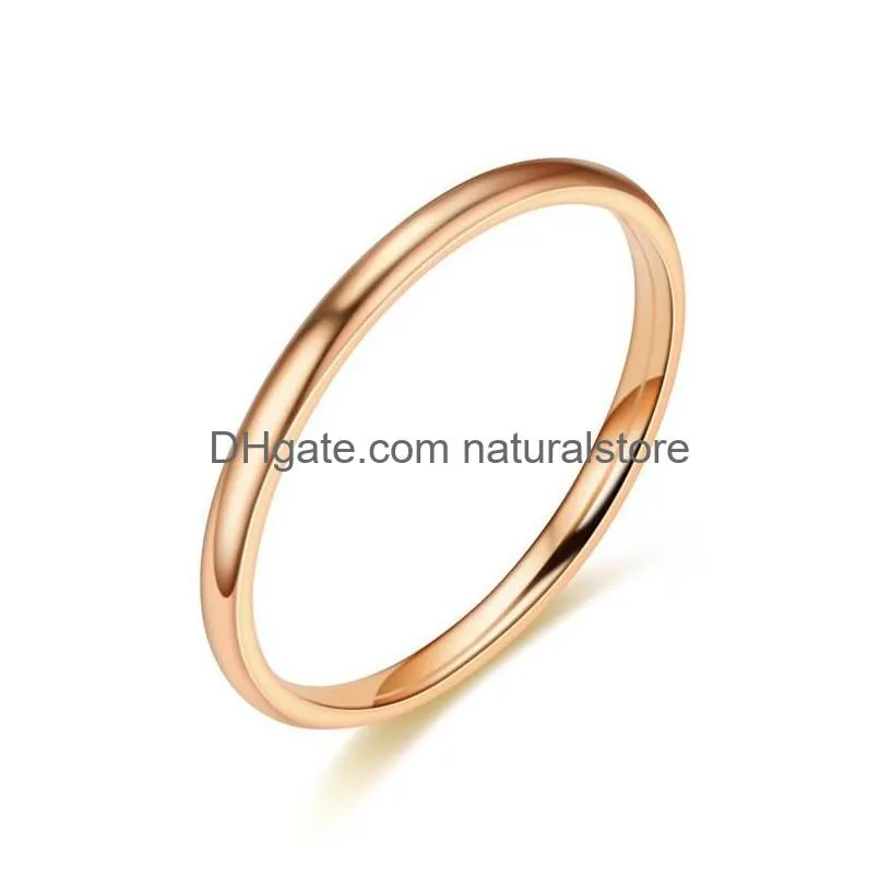 stainless steel glaze thin ring band blank tail rings fashion jewelry for women will andy sandy