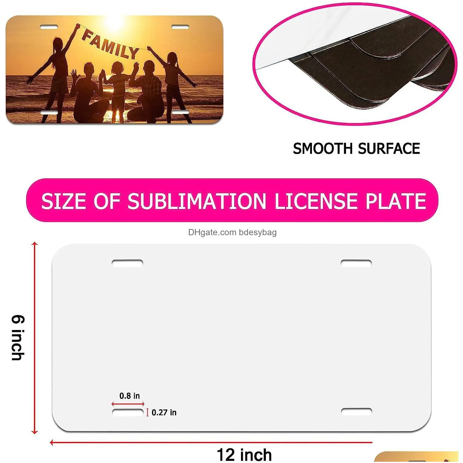 sublimation license plate blanks heat thermal transfer sheet diy picture metal aluminum automotive license plate plates tag for custom design