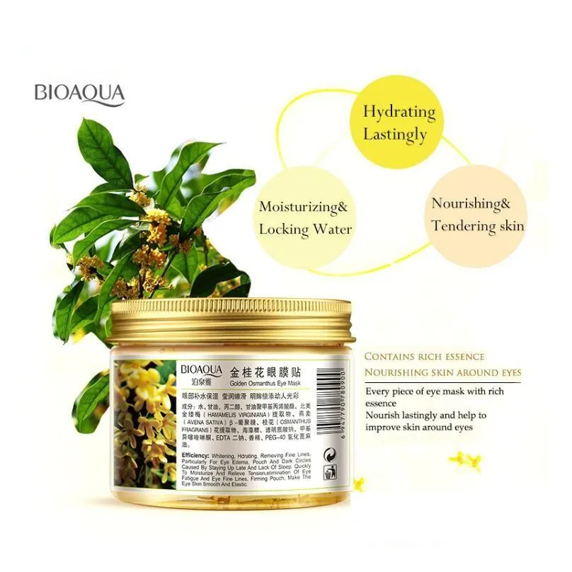 bioaqua gold osmanthus eye mask collagen gel whey protein sleepes remove dark circle mousturizing eye mask