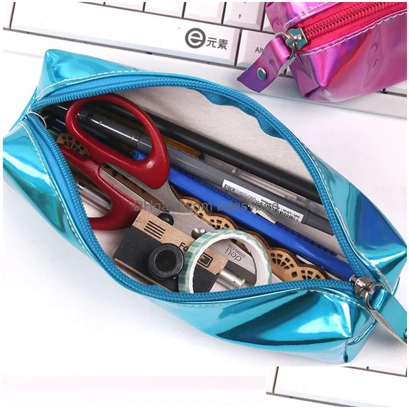 kids pencil case fashion pencils bags girls make up case stationery bags fashion pvc pencil bag