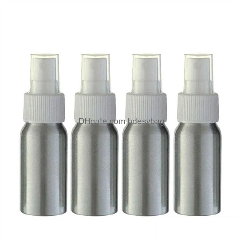 30ml 50ml 100ml 250ml aluminum empty atomizer refillable perfume travel spray bottle with whiter/black spray cap