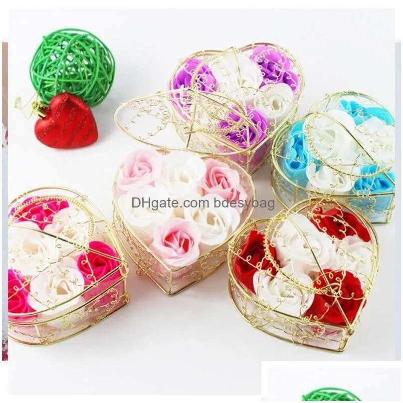 artificial rose flowers for decoration wedding home petal soap roses flower for birthday mothers day gift