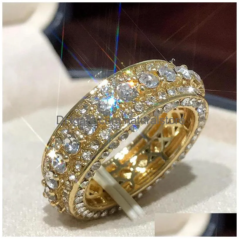 gold diamond ring  women men wedding rings fashion jewelry christamas gift 080512