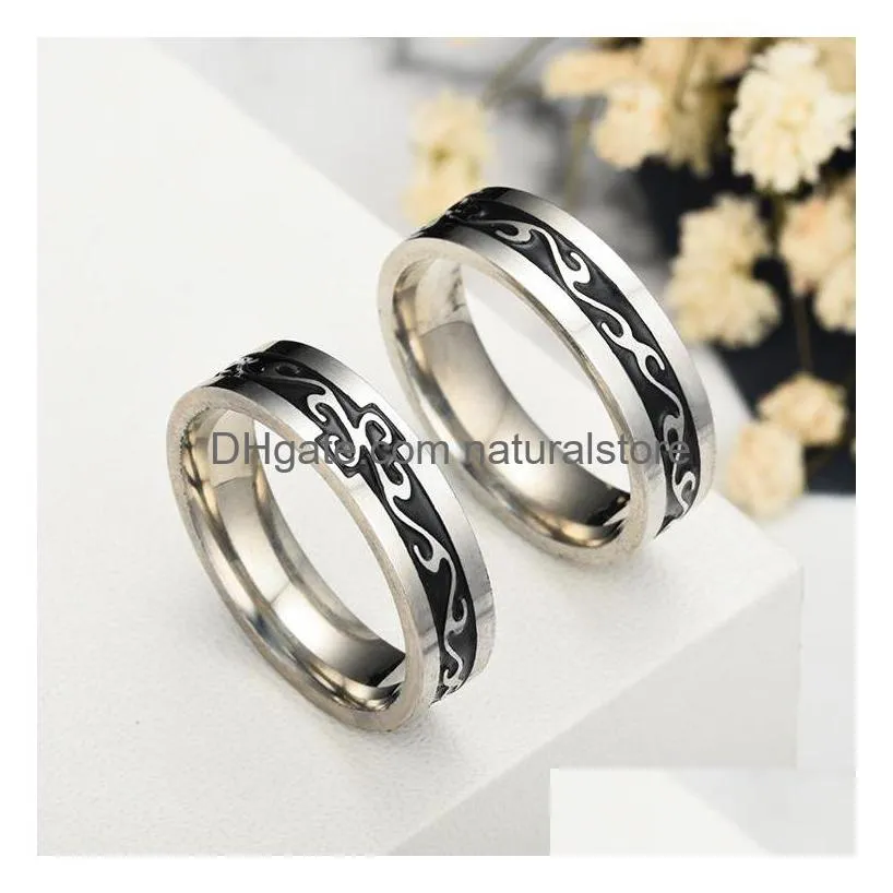 dragon band rings stainless steel black for men women fashion jewelry gift will and sandy drop ship