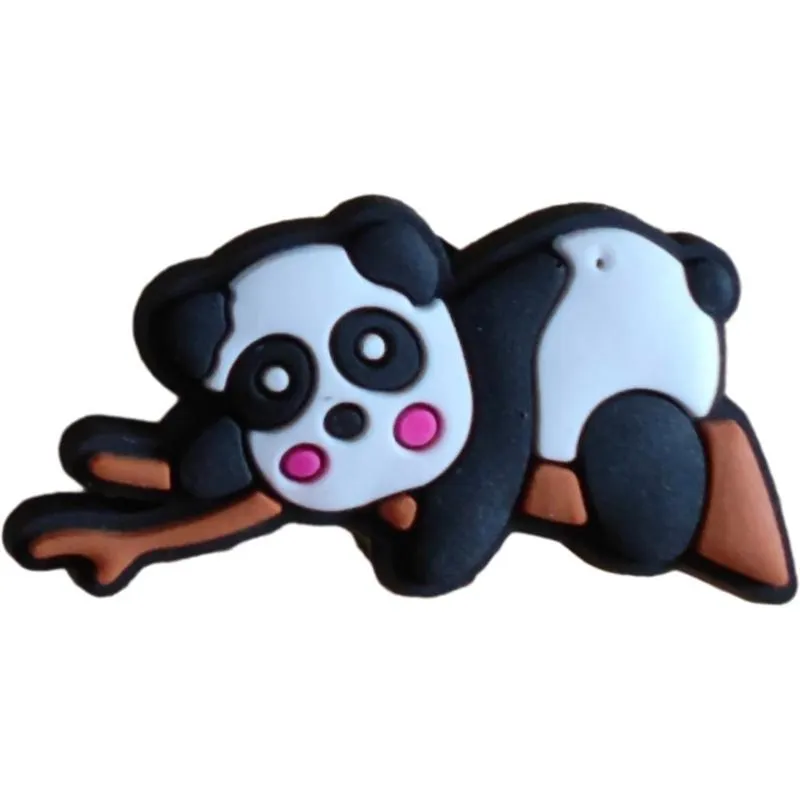 charmes panda pattern factory direct charms  pvc shoe decoration charms for kids clog