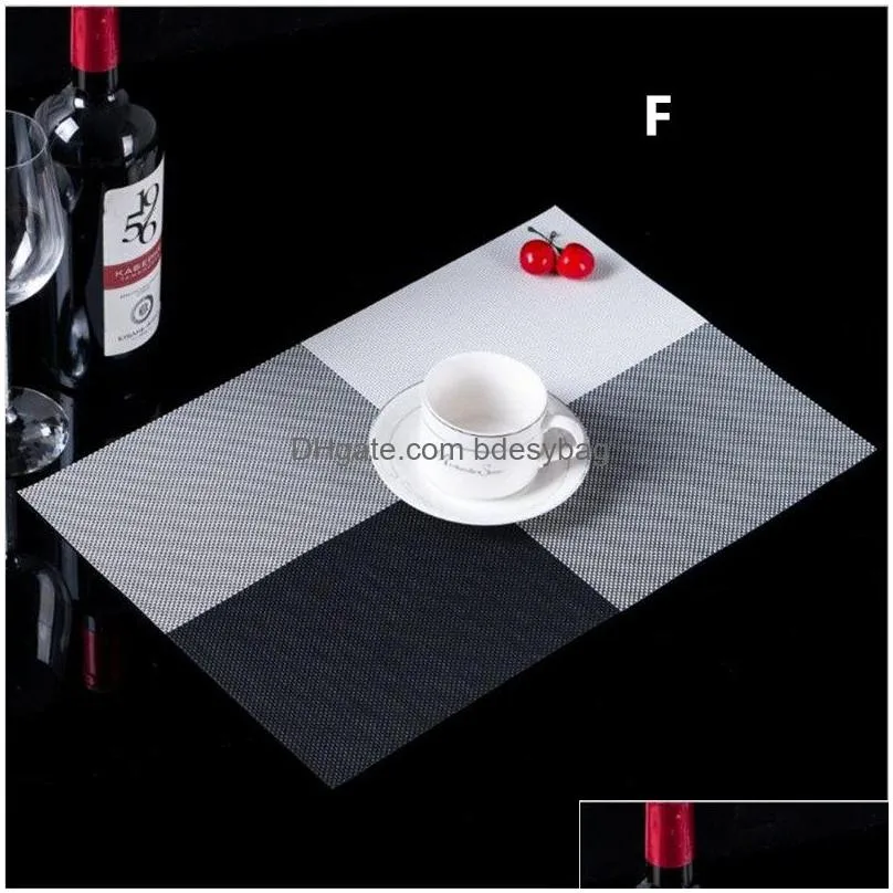 pvc placemat non-slip plastic table mat water-proof dining place mats plate dish kitchen table pads accessories