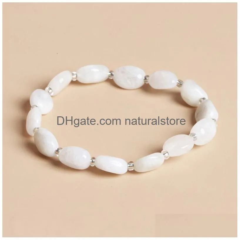 natural crystal gravel chip natural stone bracelet semi-precious stone irregular beaded amethyst beads bracelet for women friendship