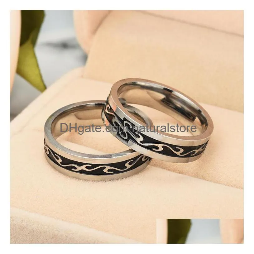 dragon band rings stainless steel black for men women fashion jewelry gift will and sandy drop ship