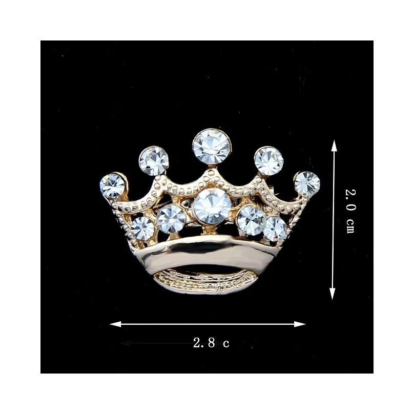 fashion mini brooch pins crown shape brooches for lady alloy brooches 12pcs/lot fbr002