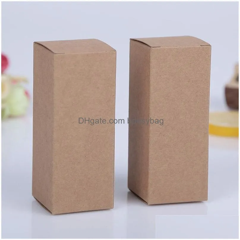 foldable brown paper packaging box lipstick essential oil bottle storage box gift package lipstick perfume cosmetic nail polish