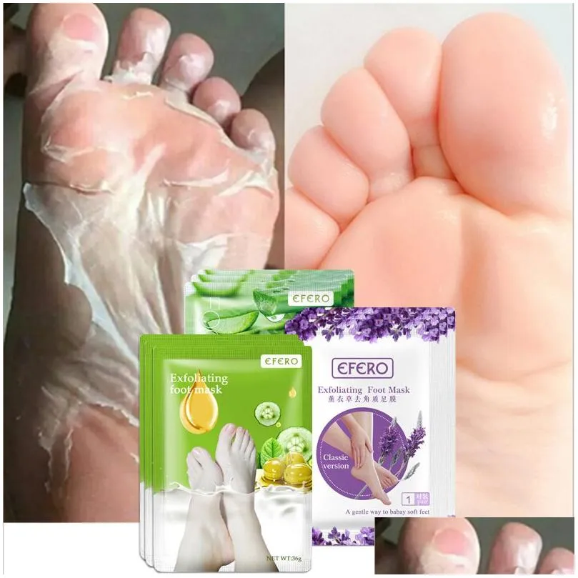 efero lavender aloe foot mask remove dead skin heels foot peeling mask for legs exfoliating socks for pedicure socks