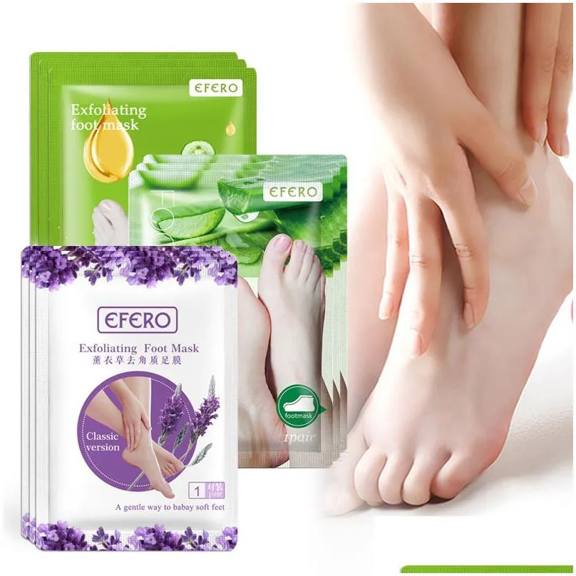 efero lavender aloe foot mask remove dead skin heels foot peeling mask for legs exfoliating socks for pedicure socks