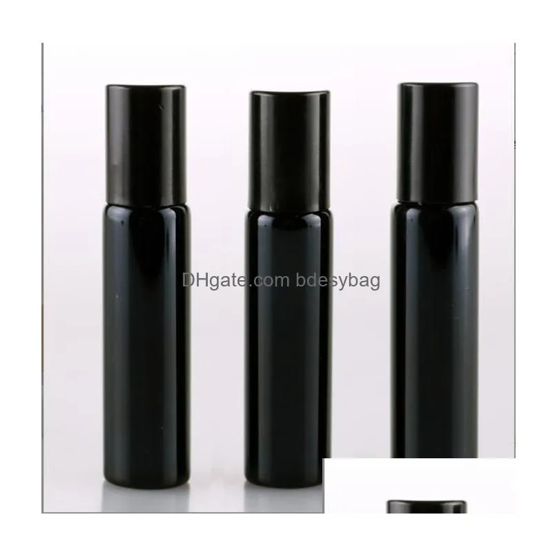 refillable glass roll on bottles essential oil perfume bottle jars with stainless steel roller balls for travel