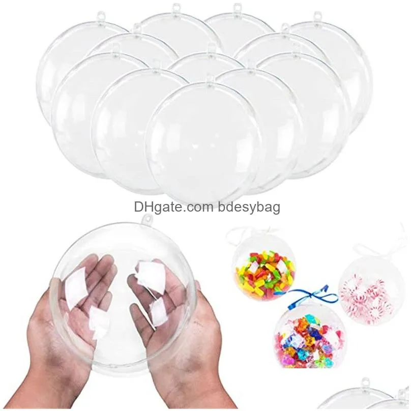 4cm 5cm 6cm 7cm 8cm 9cm 10cm clear plastic fillable ball ornament baubles creative christmas tree decoration ball ornaments