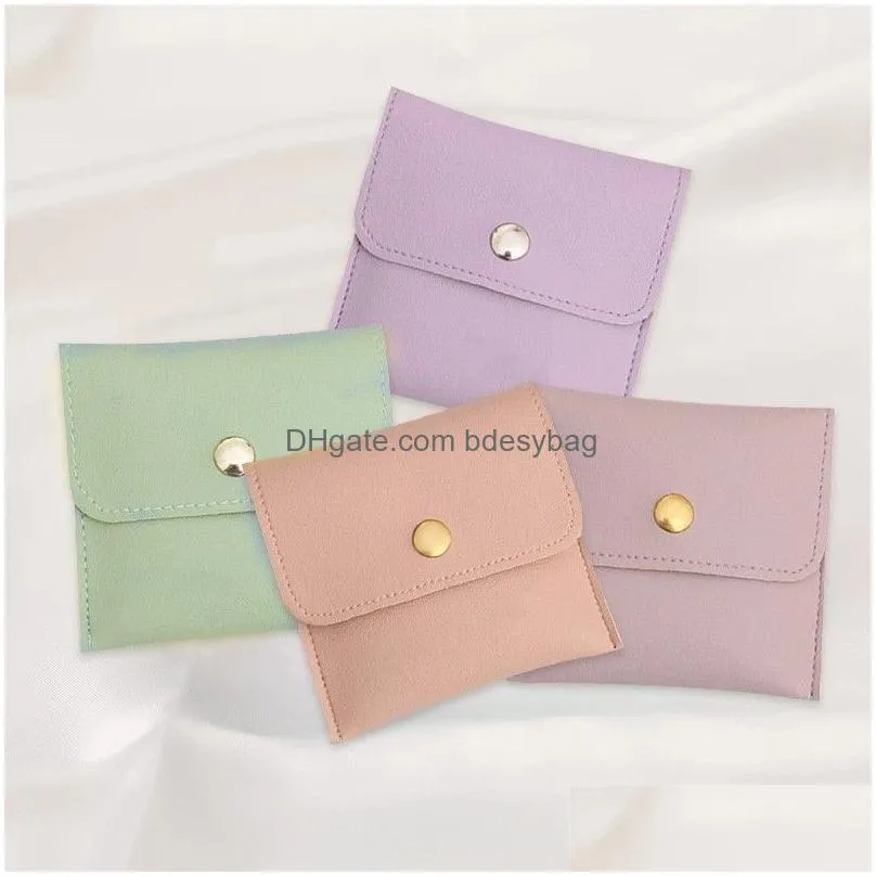leather mini makeup bag portable pu jewelry pouch cosmetic storage bags for watch and other mini items