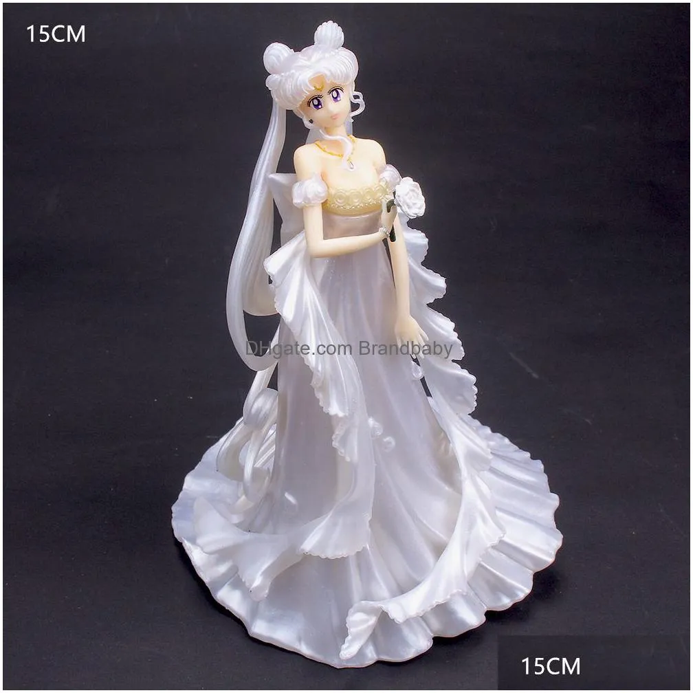 decompression toy anime doll pink sakura  beautiful girl pvc action doll model moon goddess moon rabbit doll collection