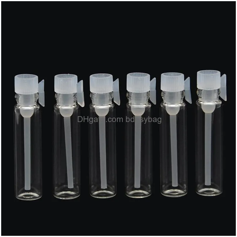 mini glass bottle 1ml vial small essential oil perfume diy liquid sample bottles for travel makeup party friend sample 