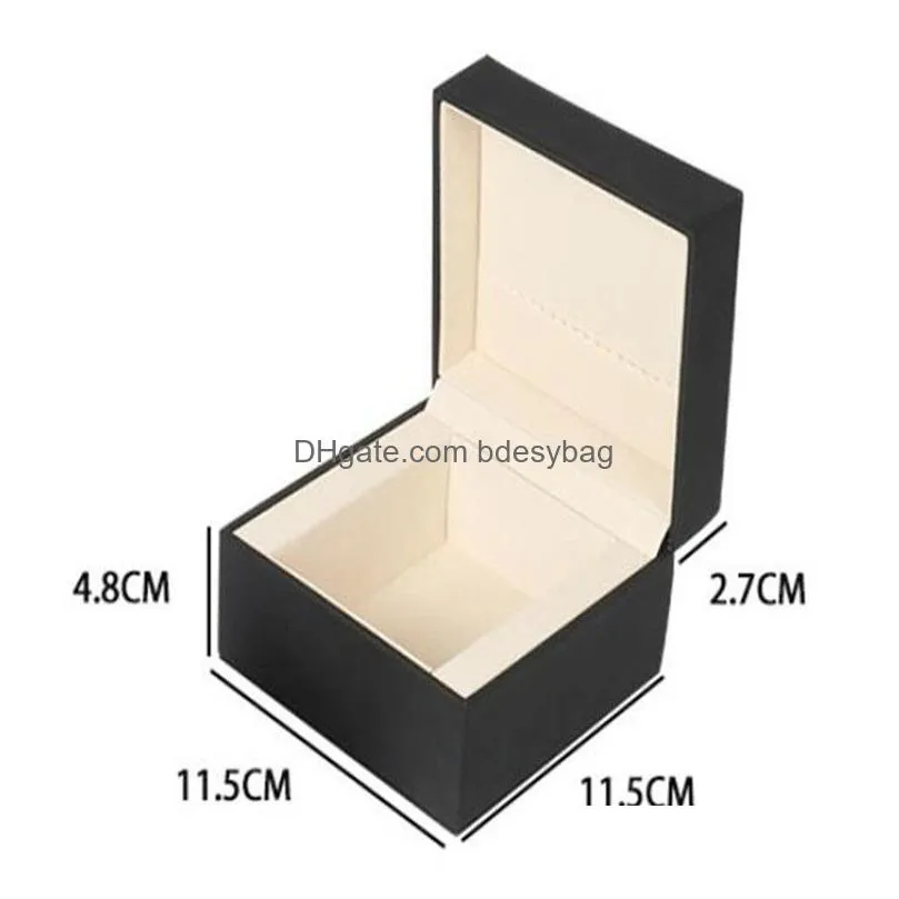 fashion watch boxes pu leather square watch case with pillow bracelet jewelry display box storage organizer holder