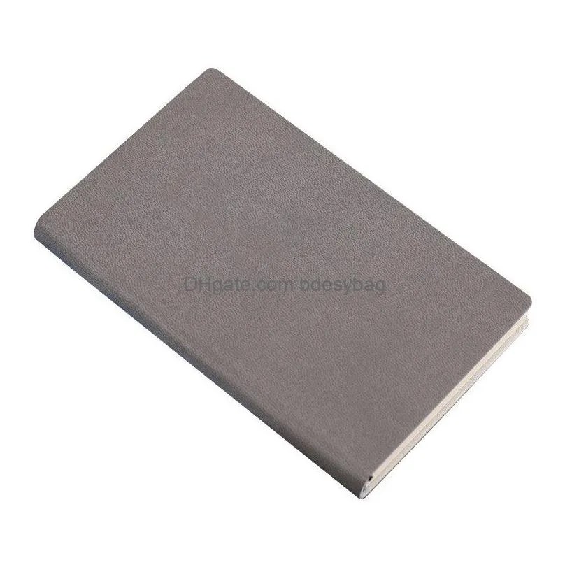 pu leather notebook soft cover with 80 sheets diary record book office supplies gift