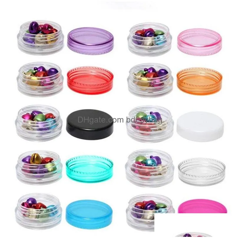 3g 5g plastic cosmetic container jar 3ml 5ml mini empty pot bottle for jewelry cream eye shadow packing