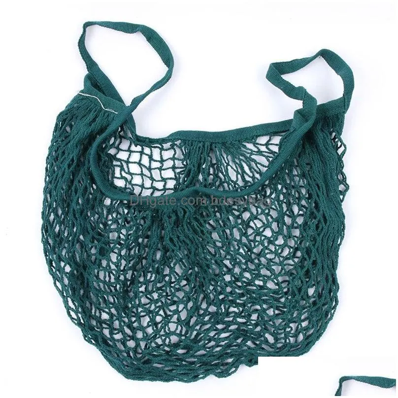 reusable grocery bags cotton mesh string shopping tote bag washable fruits vegetables bag for grocery shopping package