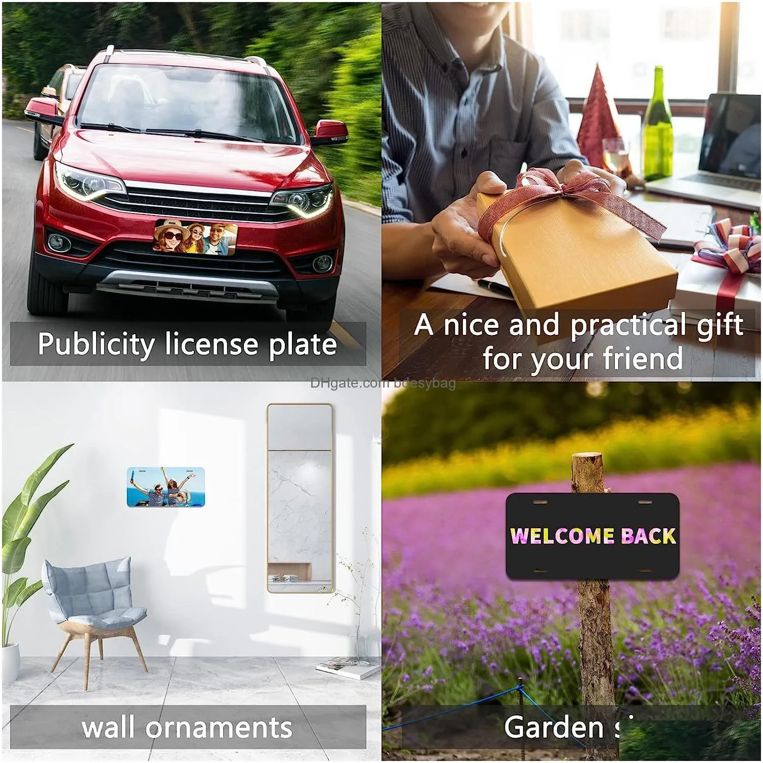 sublimation license plate blanks heat thermal transfer sheet diy picture metal aluminum automotive license plate plates tag for custom design