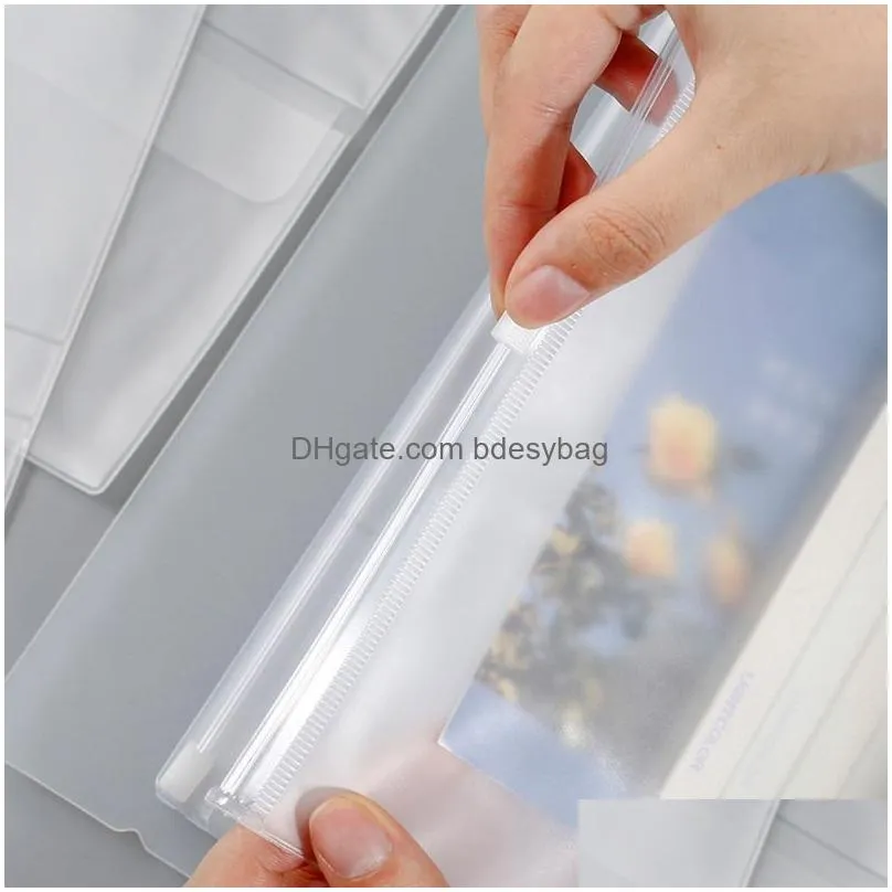 clear pvc bag binder clear pocket for school office 3 hole pockets folders loose leaf bags