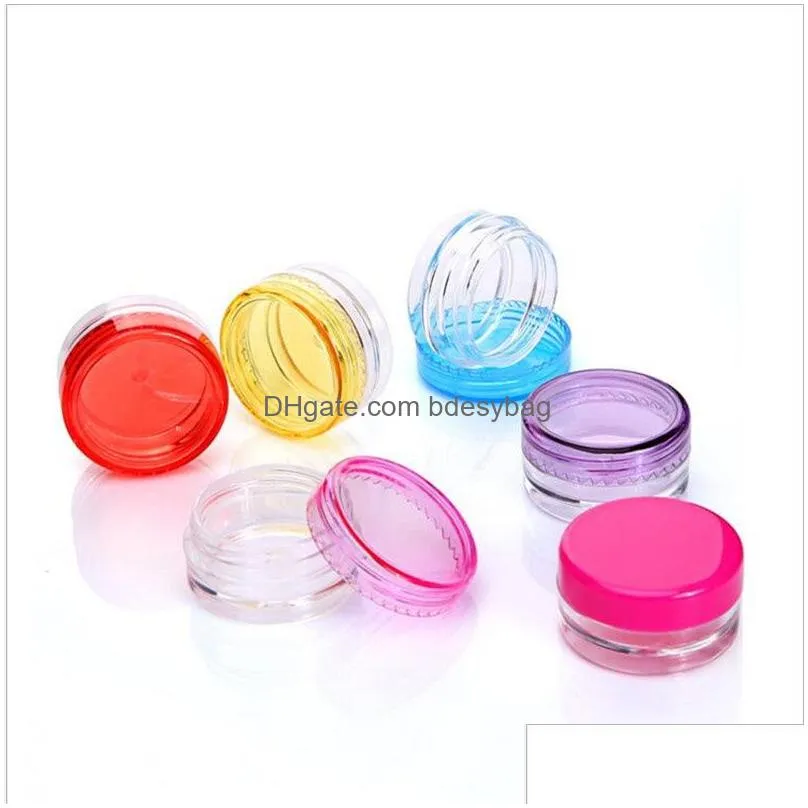 3g 5g plastic cosmetic container jar 3ml 5ml mini empty pot bottle for jewelry cream eye shadow packing