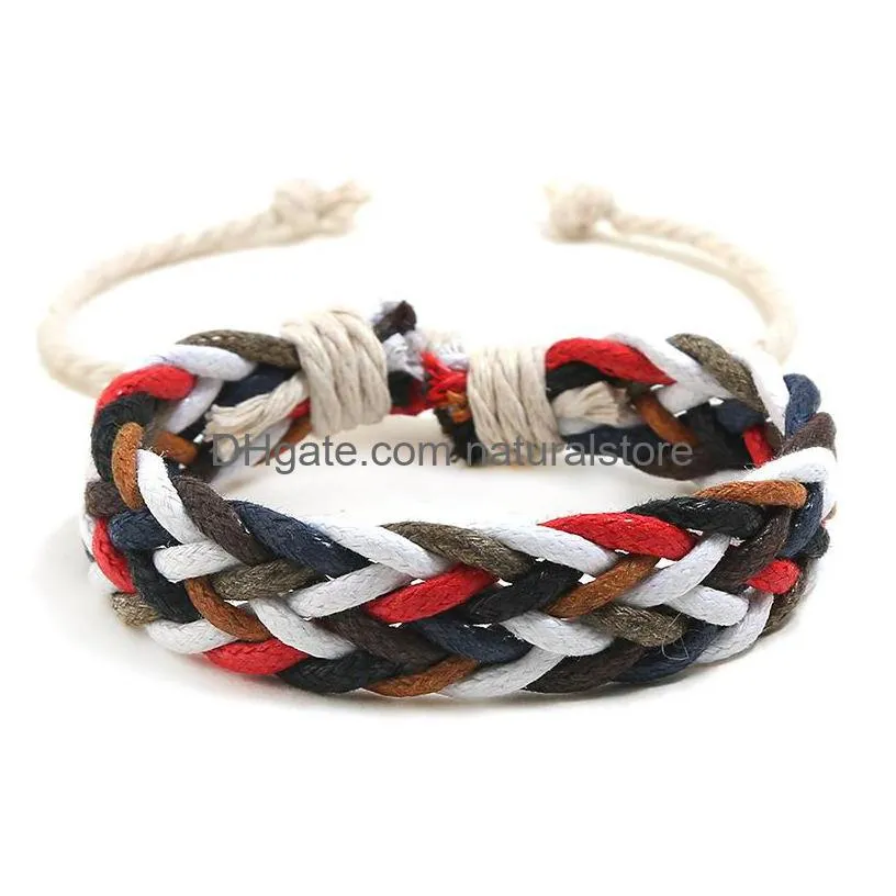 hand weave colorful bracelet charm adjustable bracelets bangle cuff wristband for women men fashion jewelry will and sandy