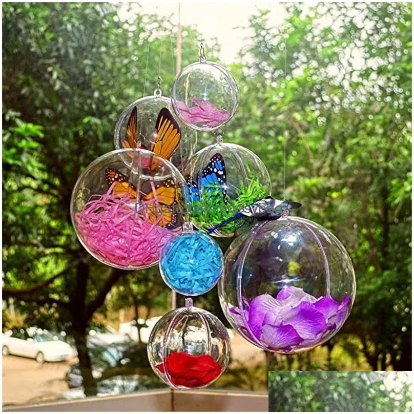 4cm 5cm 6cm 7cm 8cm 9cm 10cm clear plastic fillable ball ornament baubles creative christmas tree decoration ball ornaments