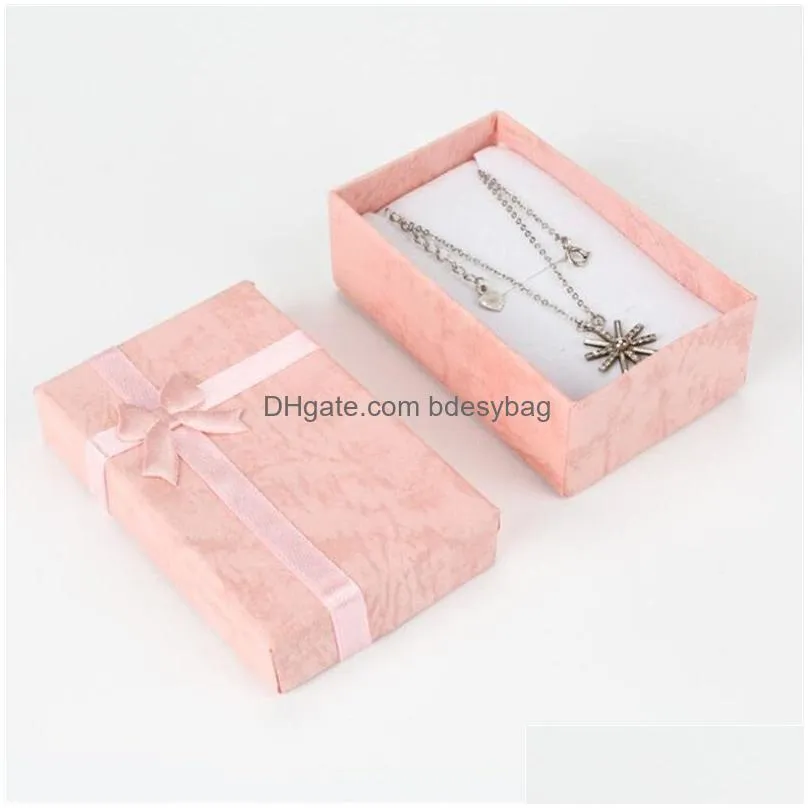 jewelry gift boxes cardboard ring box with padding gifts paper cases for earring jewellery pendants necklaces