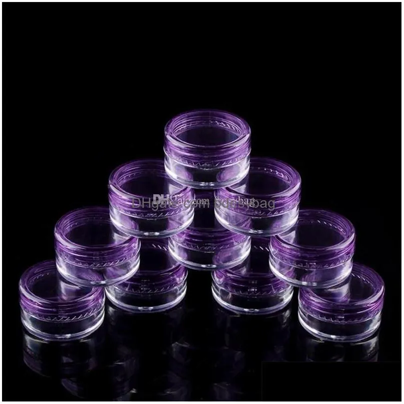 3g 5g plastic cosmetic container jar 3ml 5ml mini empty pot bottle for jewelry cream eye shadow packing