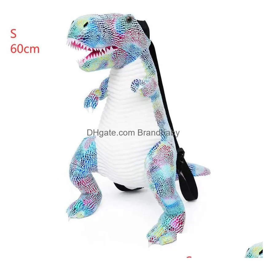 ins kawaii cartoon dinosaur design plush zipper backpack double shoulder bag student backpack festival gift more 20 designs