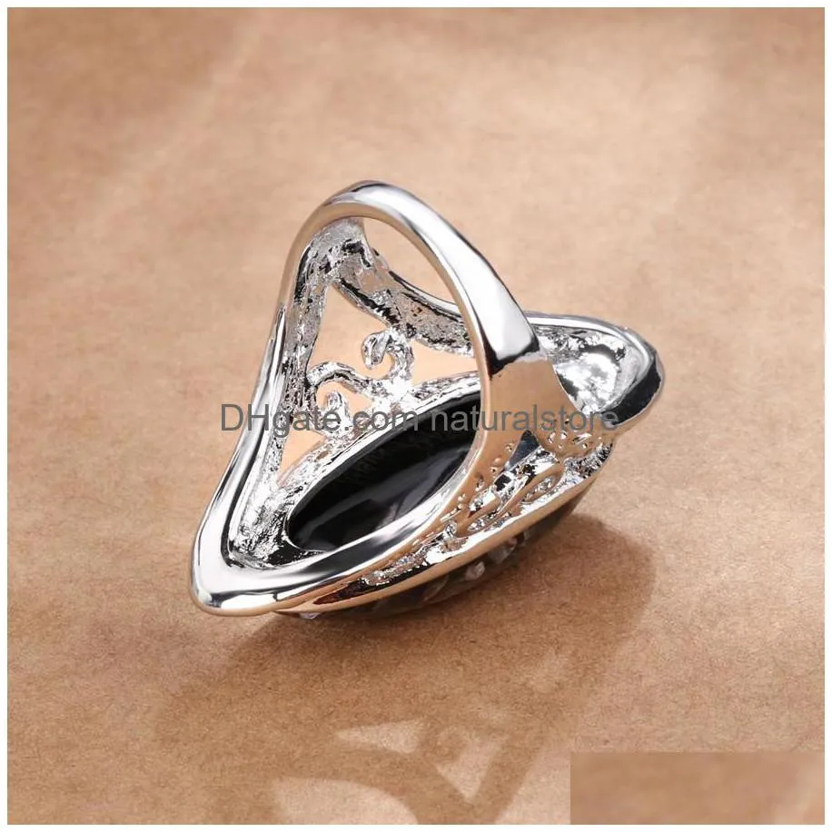 retro colorful shell ring hollow out diamond ring women rings ring womens fashion jewelry gift