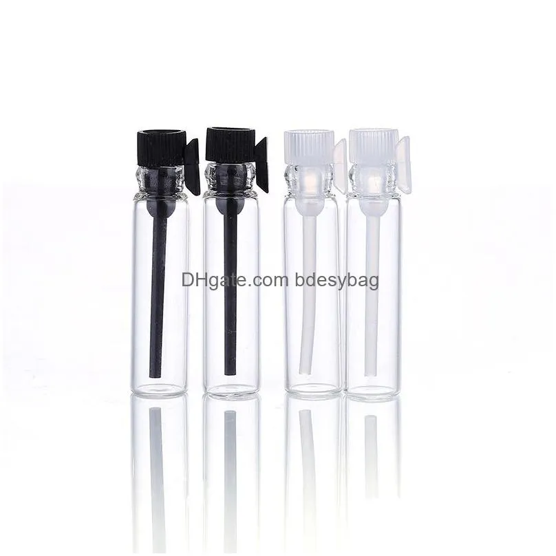 mini glass bottle 1ml vial small essential oil perfume diy liquid sample bottles for travel makeup party friend sample 